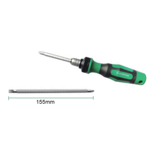 Skrūvgriezis Sprūdrata tipa divi vienā Plakans 6 x 155 mm / PH2