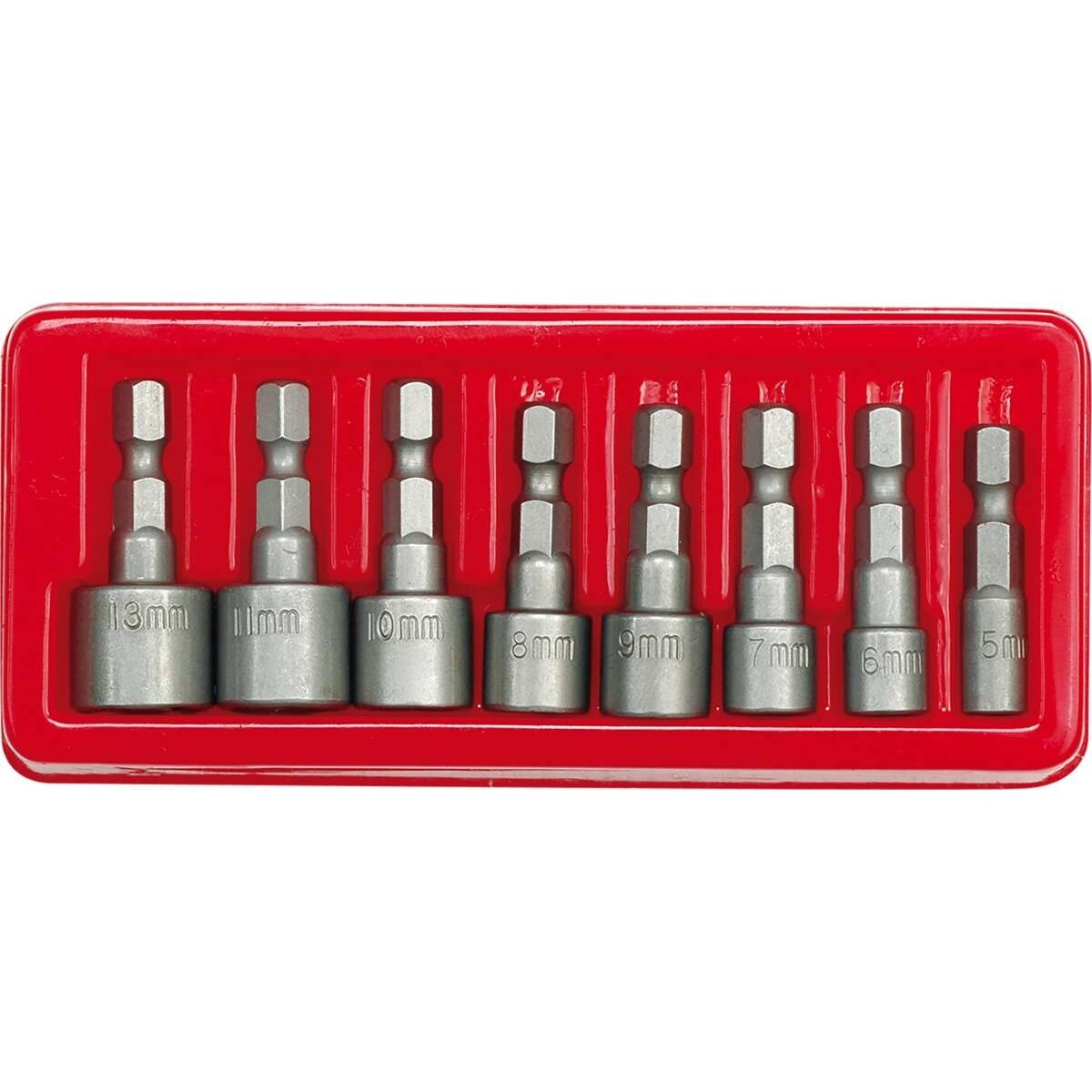 1/4" uzgriežņu uzgaļu komplekts 8 gab. 5-13 mm