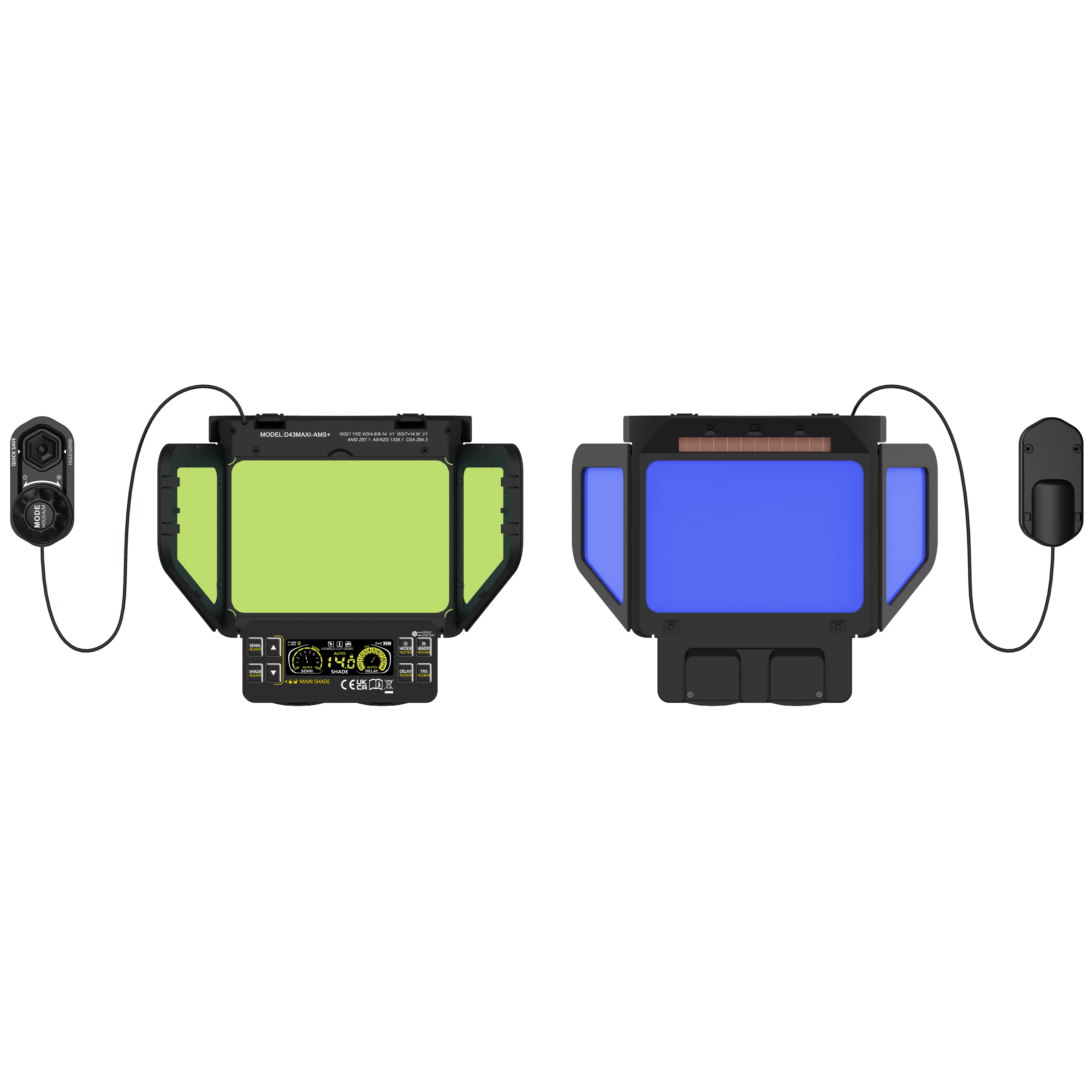 Automātiskais filtrs metināšanas maskai D43MAXI-AMS+