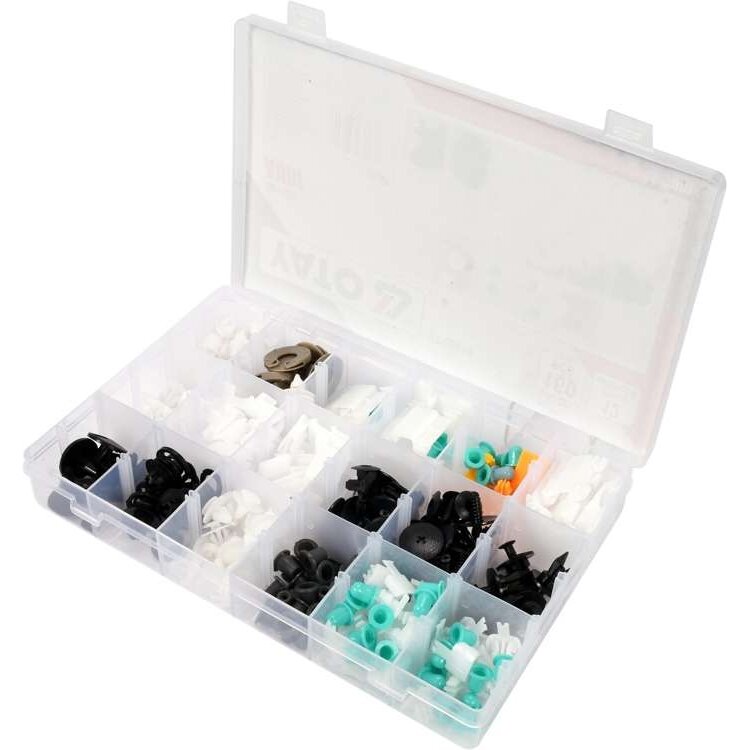Plastmasas spiedpogu asortiments (160 gab.) Audi