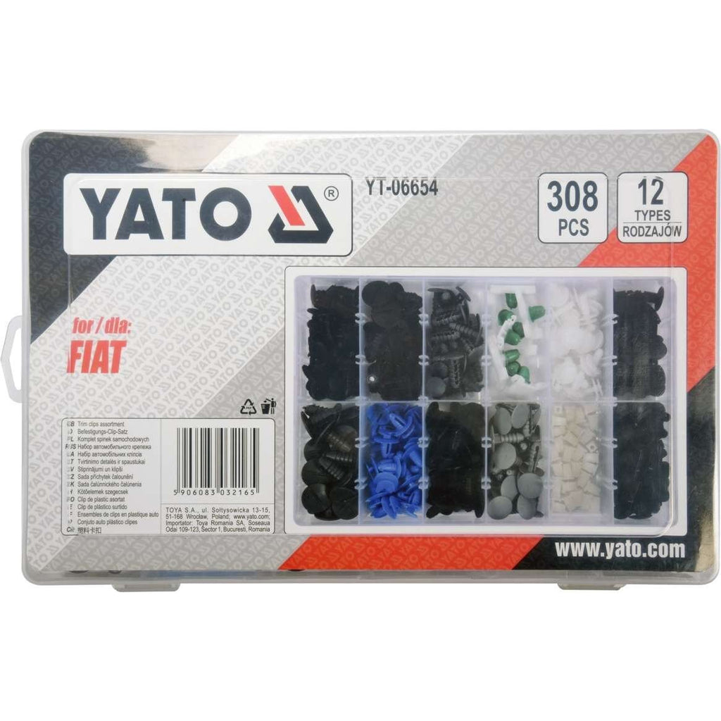 Plastmasas spiedpogas asorti (308 gab.) Fiat