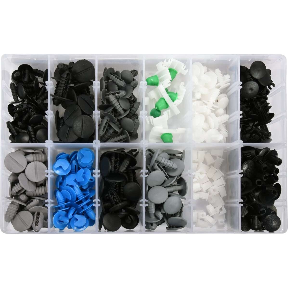 Plastmasas spiedpogas asorti (308 gab.) Fiat