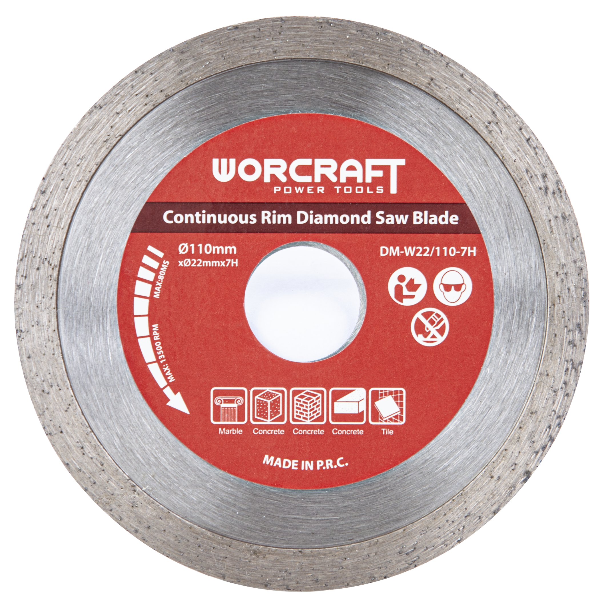 Dimanta zāģa asmens modelim MC14-110A, 22,23 x 110 mm, WORCRAFT