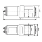 Elektriskā vinča 12V 2500LBS/1134KG (trose)