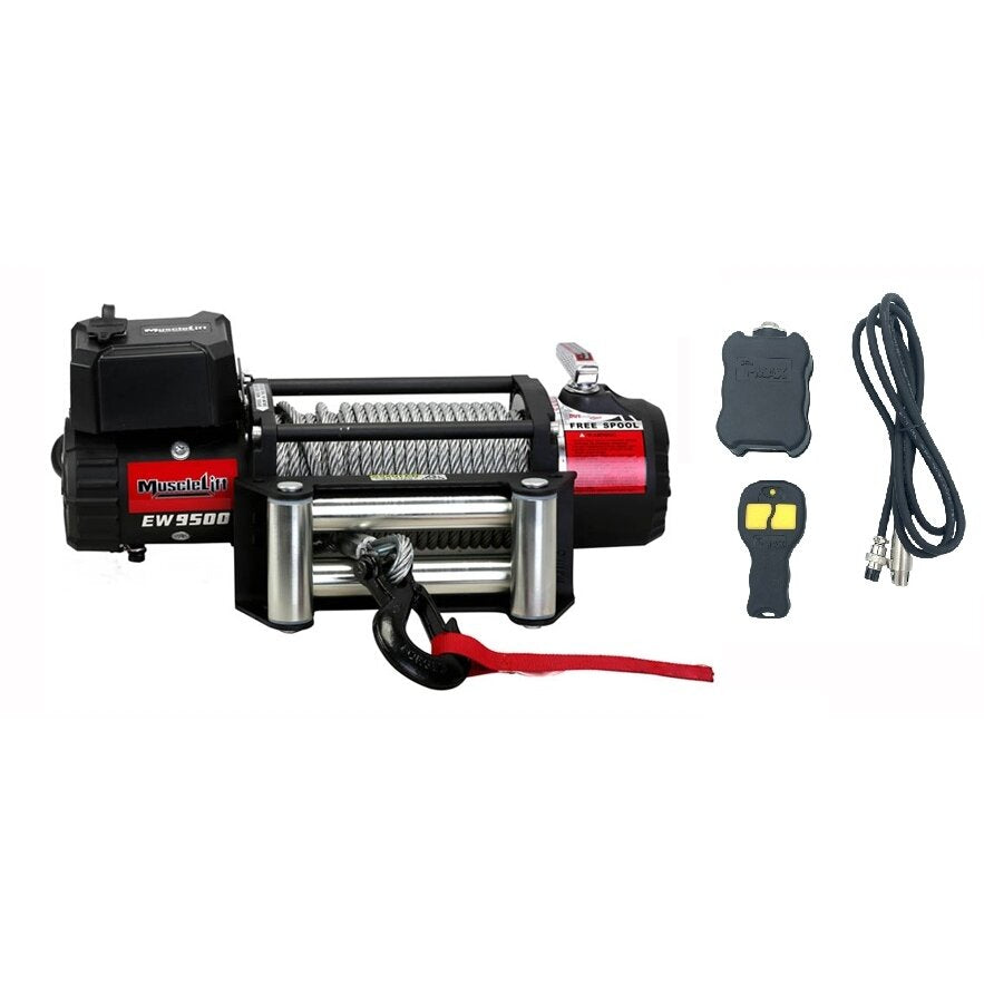 Elektriskā vinča (muskuļu pacelšanas ierīce) 12V 9500LBS/4315kg, ar radio tālvadības pulti