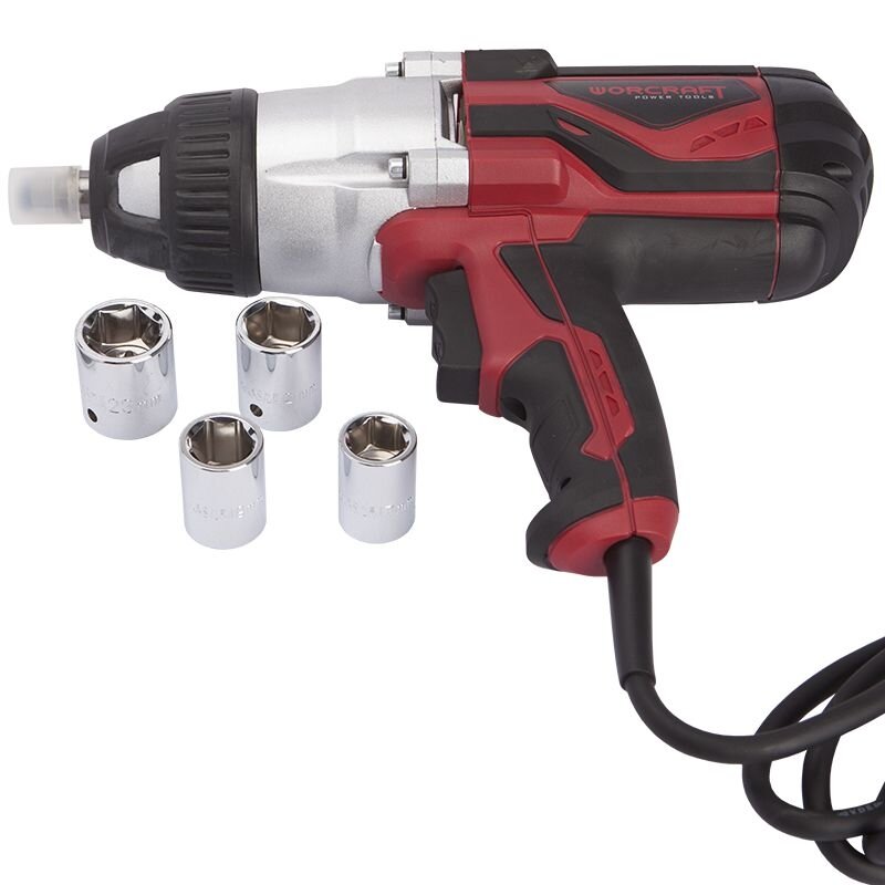 Elektriskais ratu atslēga WORCRAFT 1/2" + uzgaļi 17, 19, 21, 23 mm