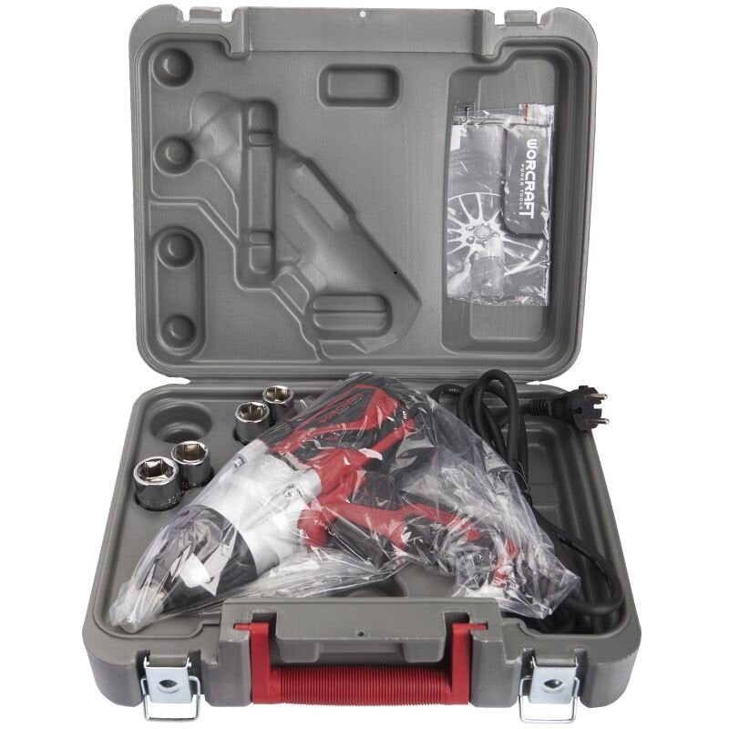 Elektriskais ratu atslēga WORCRAFT 1/2" + uzgaļi 17, 19, 21, 23 mm