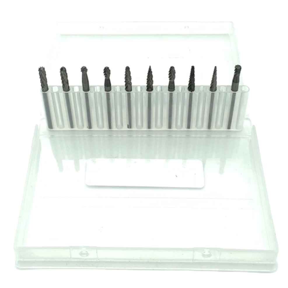 Karbīda rotācijas frēžu komplekts Ø3x3mm 10 gab.