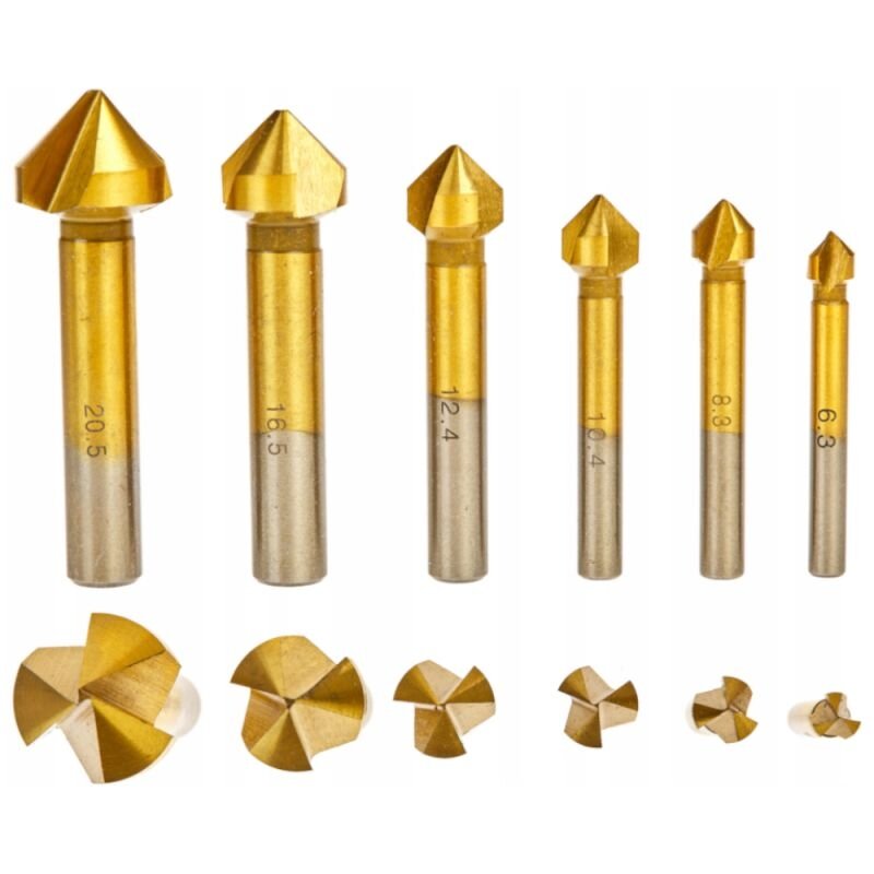 Frēzēšanas konisko griezēju komplekts (6,3–20,5 mm) (6 gab.)