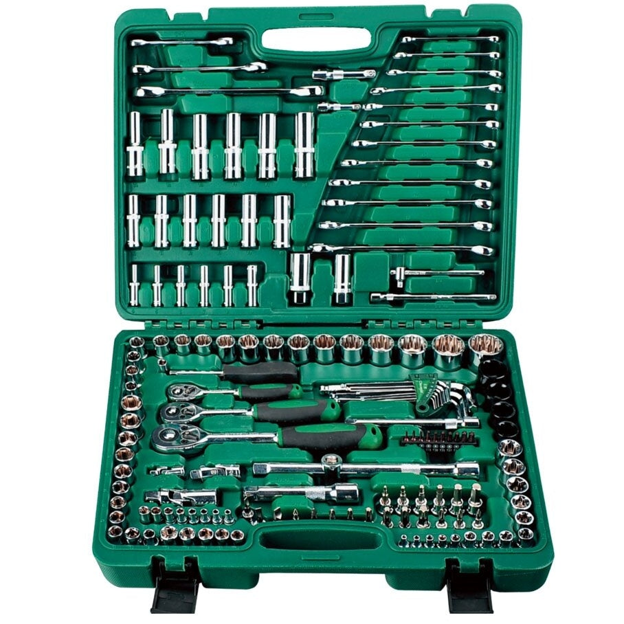 1/4"+3/8"+1/2" uzgriežņu atslēgu komplekts, 150 gab.