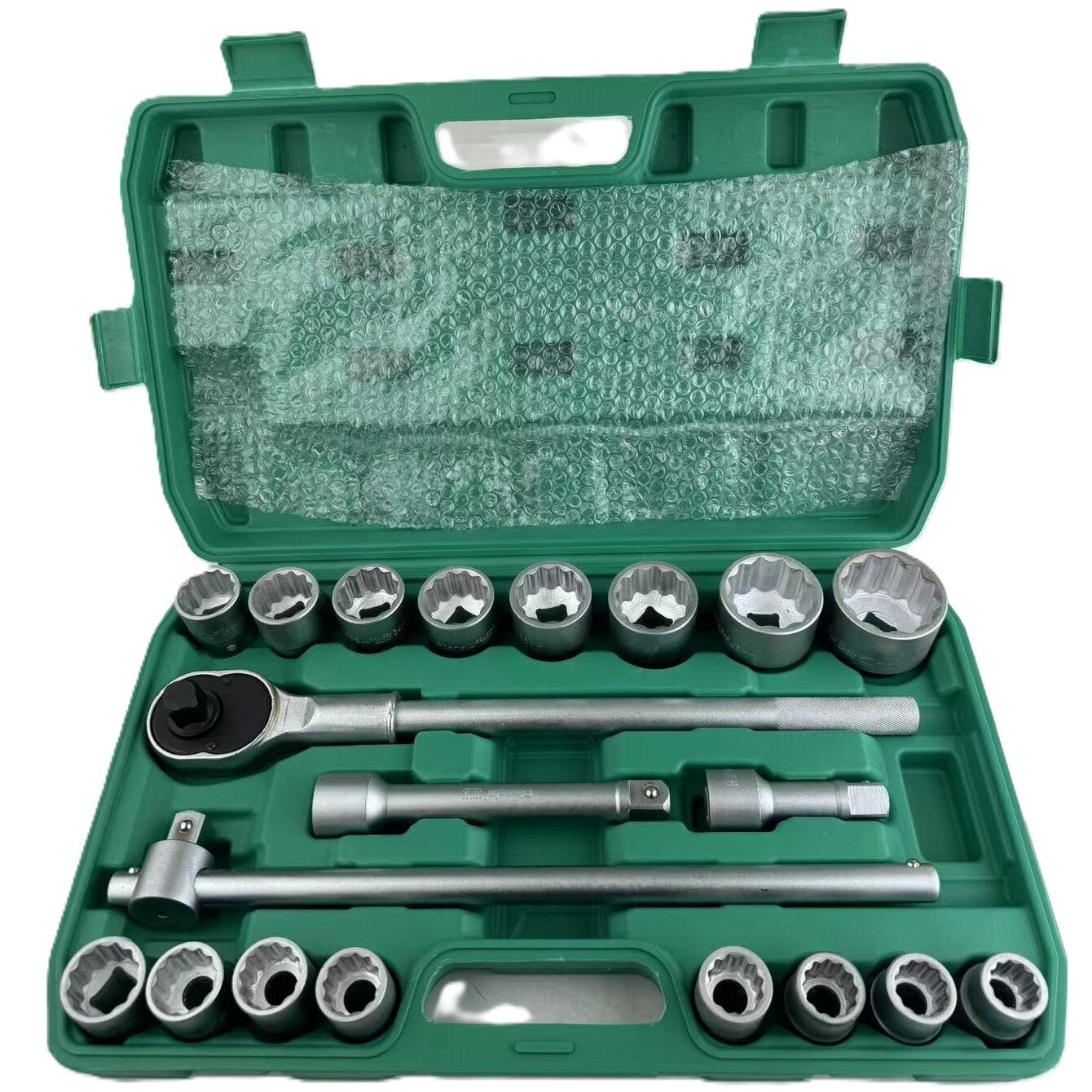 3/4" dziļo uzgaļu komplekts, 21 gab. (19-50 mm), 12 punktu