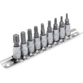 3/8 collu TORX uzgaļu komplekts, 9 gab., T-10-T-60