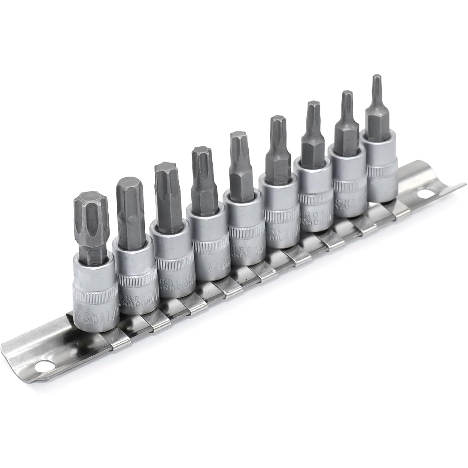 3/8 collu TORX uzgaļu komplekts, 9 gab., T-10-T-60