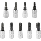 3/8 collu TORX uzgaļu komplekts, 9 gab., T-10-T-60