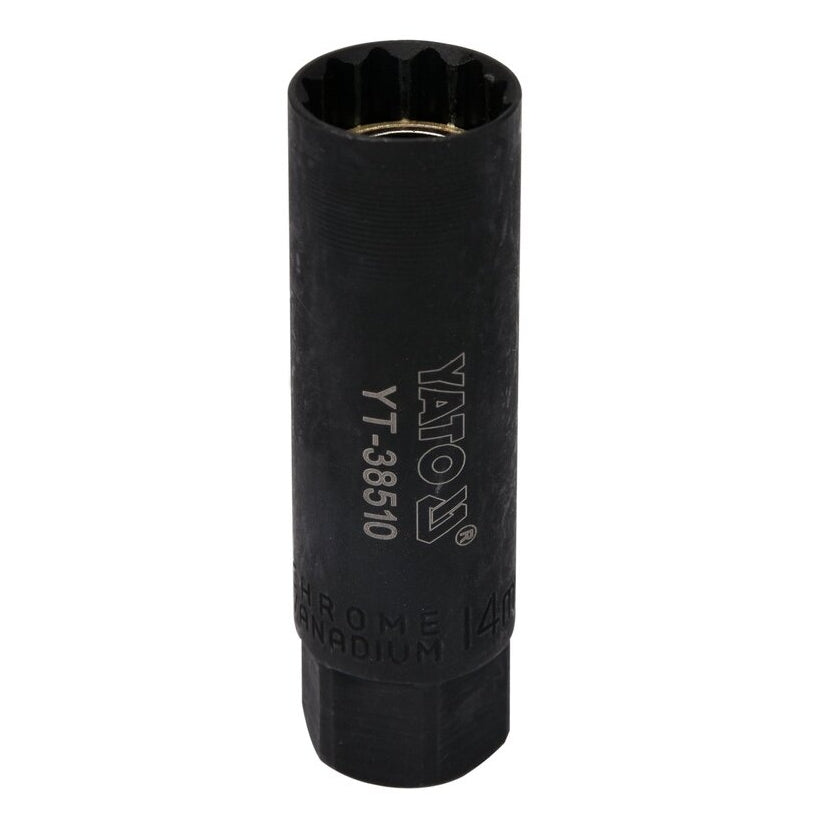 3/8" Dr. aizdedzes sveču uzgalis 14 mm (plānsienu) (12 punktu)