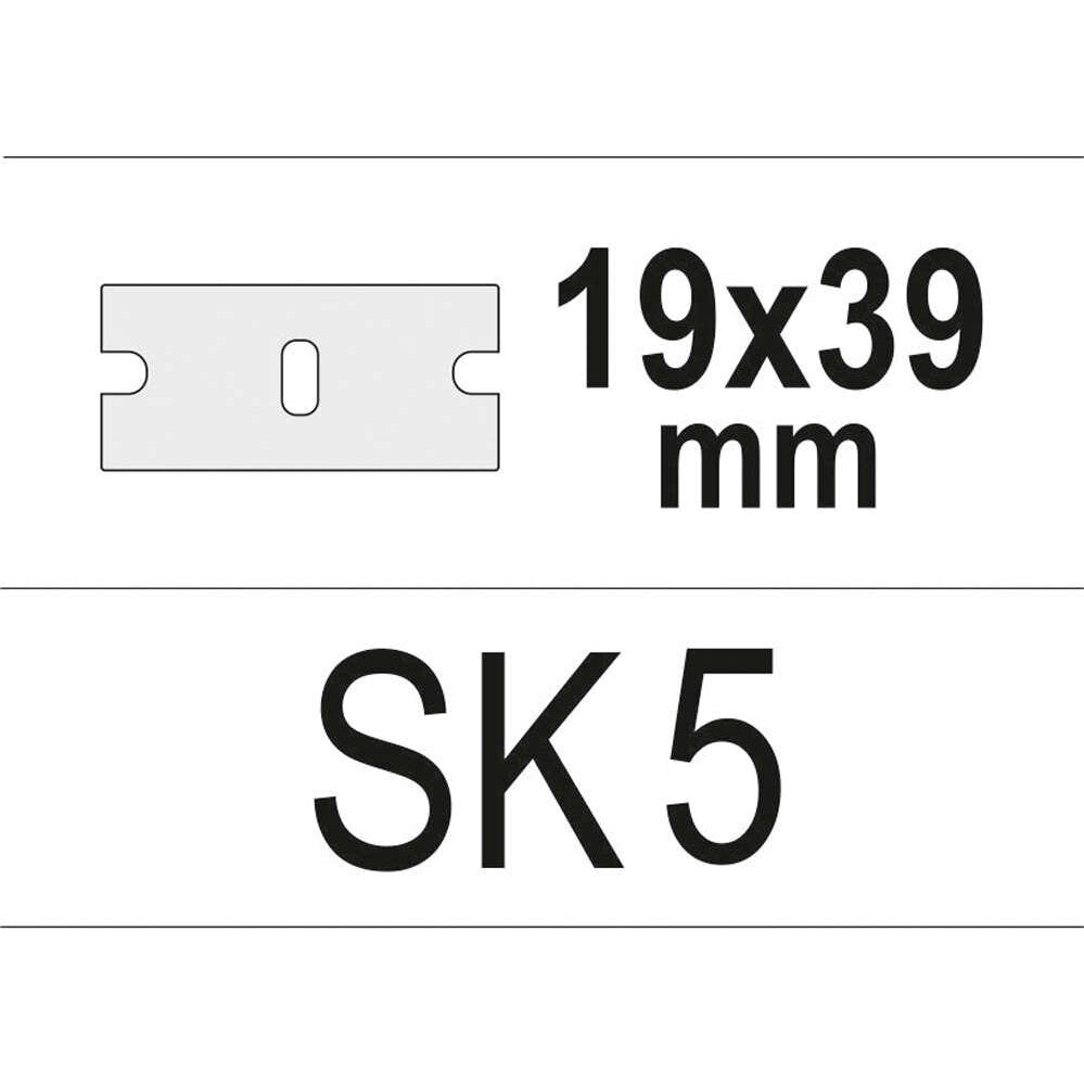Stikla skrāpja asmeņu komplekts (10 gab.) 39x200mm