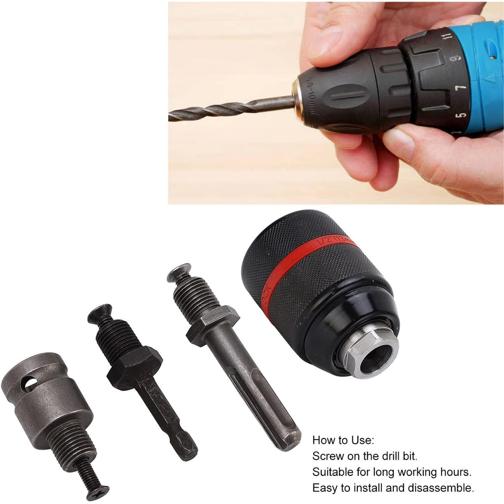 Urbšanas patrona 1/2'' Ø2-13mm ar adapteriem 4 gab.