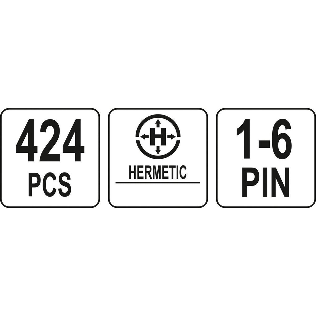 Hermētisku elektrisko savienotāju komplekts (424 gab.)