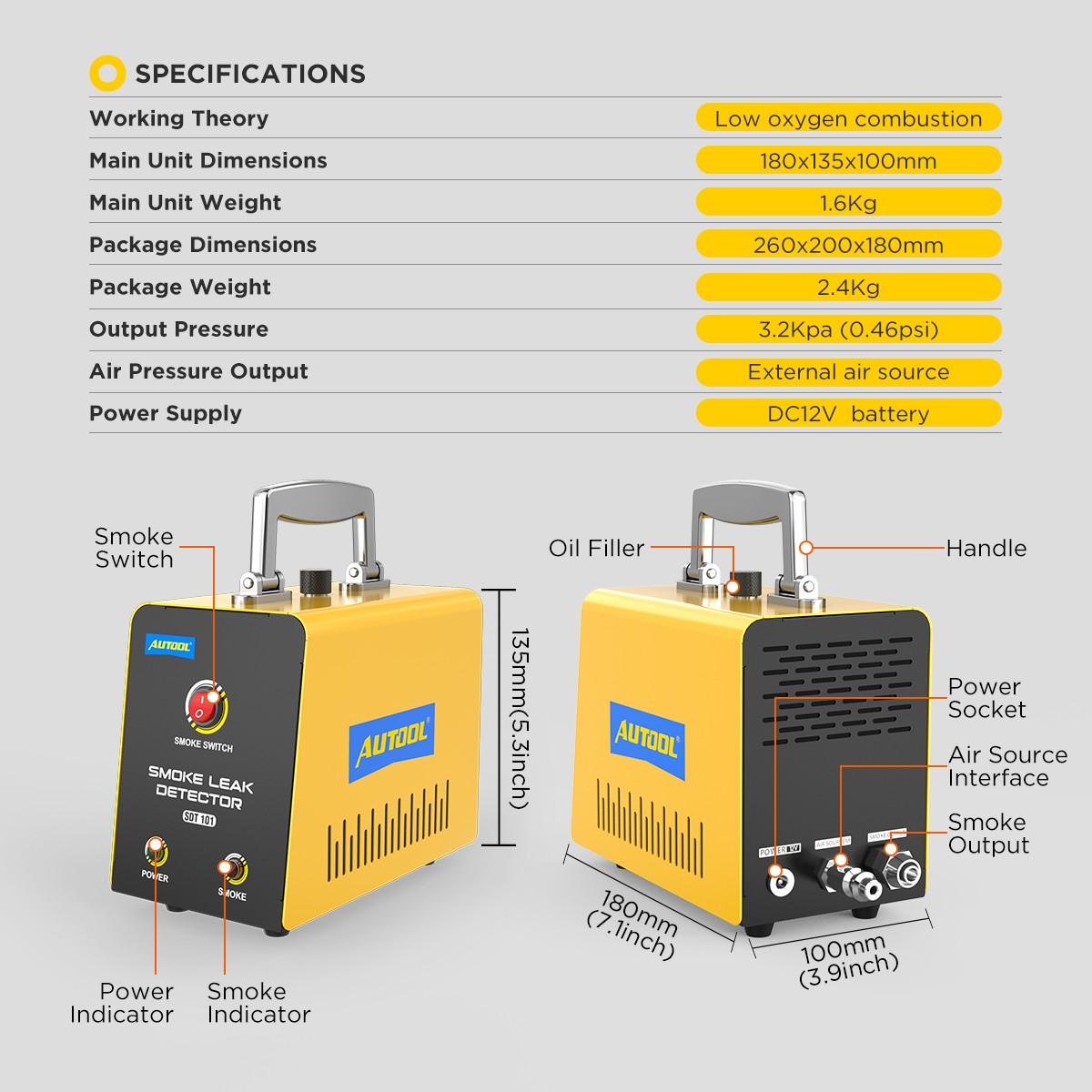 SDT101 Autotool dūmu ģenerators