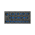 Trieciengalvu komplekts 3/4" (19-50 mm) ar koferi ratiņiem
