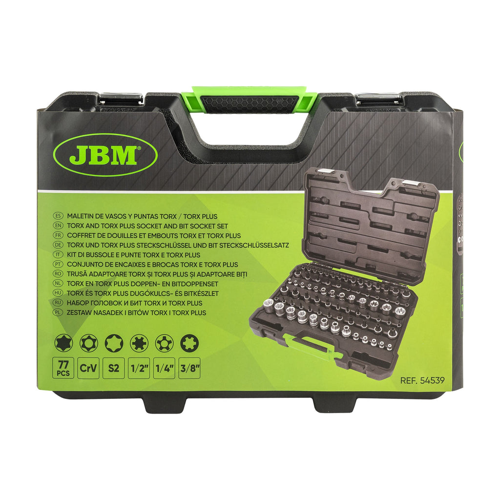 77 daļu Torx/Torx Plus uzgaļu un uzgaļu komplekts 54539