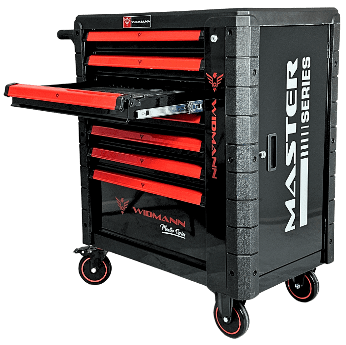 WIDMANN instrumentu ratiņi – 7 atvilktnes ar 7 komplektiem, 272 gab. WM-MS7