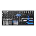 Instrumentu komplekts 1/4" sprūdrata / 63 daļas / ar ratiņiem