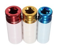 Plānsienu triecienuzmavu komplekts ar aizsardzību 1/2" / 17,19, 21mm