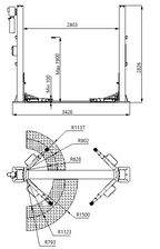 EVO-40E divu statņu pacēlāja 4000 kg EVOLUTION/230/400V kopija