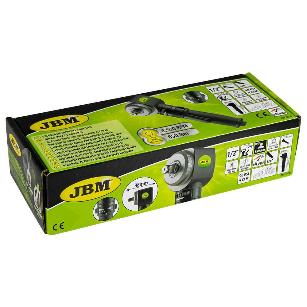 Pneimatiskā leņķa triecienatslēga 1/2 JBM 53733