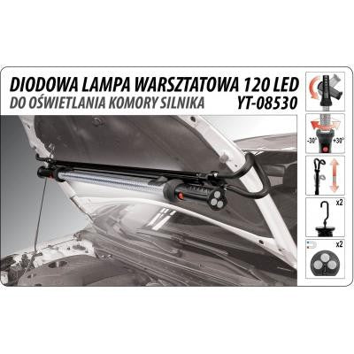 Zem motora pārsega apgaismojuma lampa / 120LED / 1000mm / 350lm