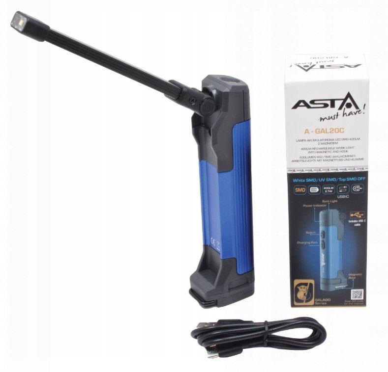 Elastīga lampa ar magnētu 400Lm A-GAL20C
