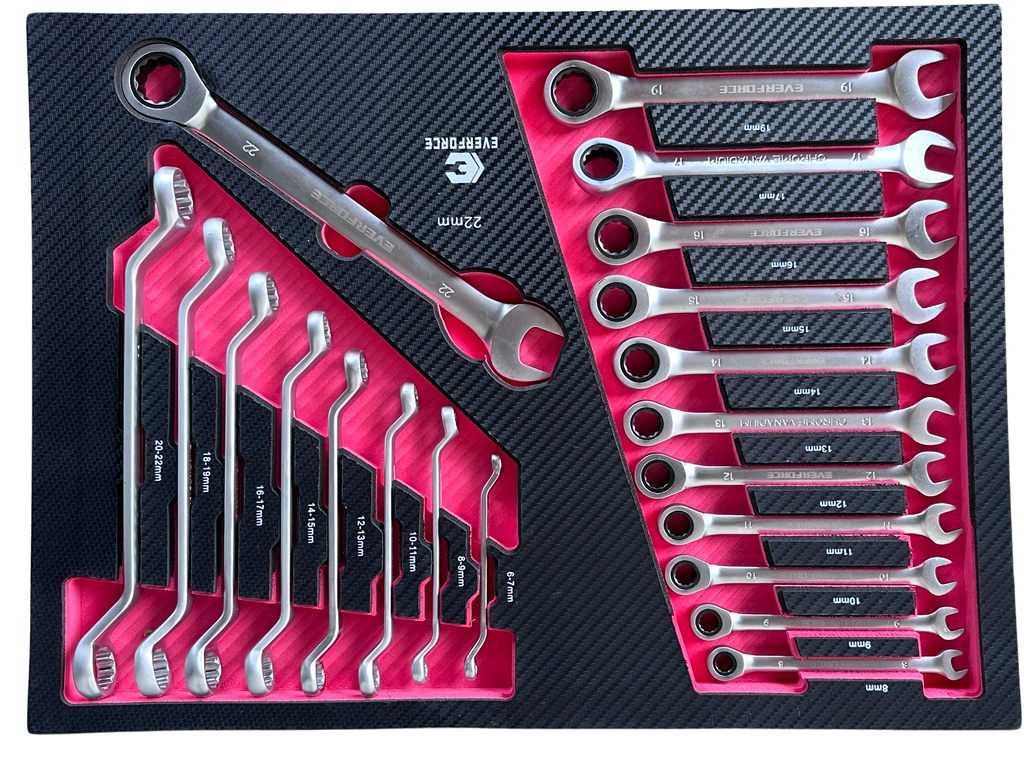 EVERFORCE INSTRUMENTU RATIŅI – 7 ATVILKNES AR 7 PILNĀM 266 GAB. INSTRUMENTIEM 04-1020