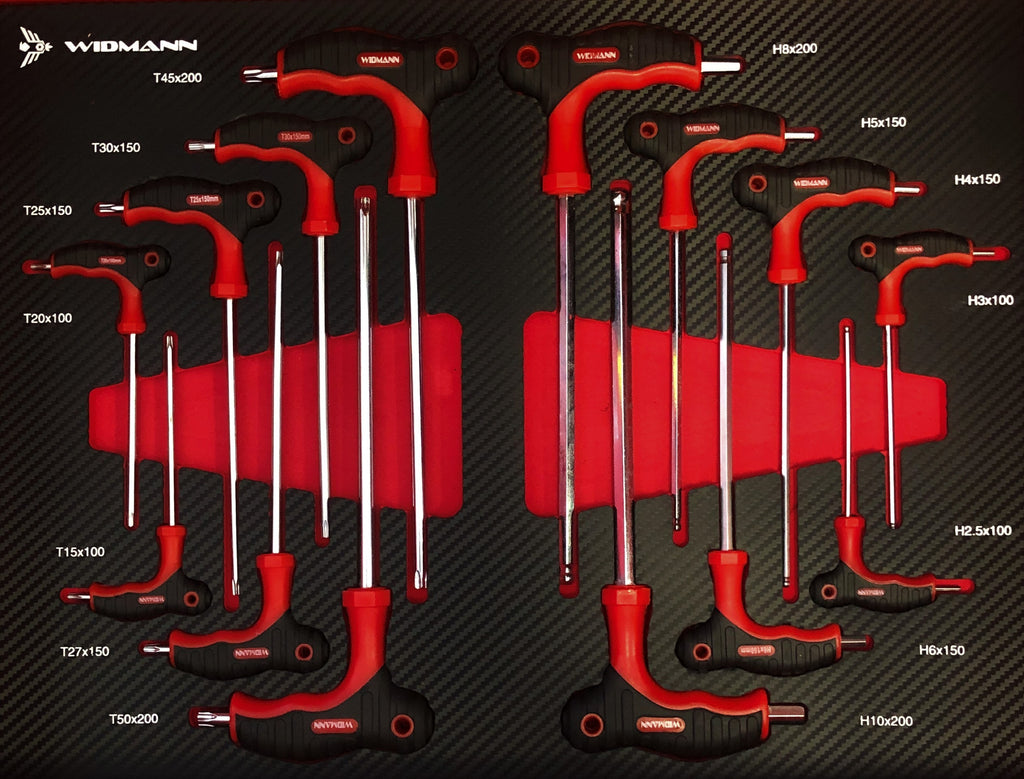 WIDMANN ULTRA TOOLS instrumentu ratiņi - 7 atvilktnes ar 7 pilnām atvilktnēm