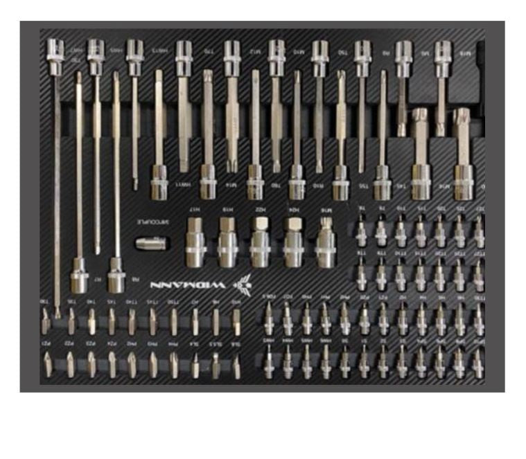 WIDMANN ULTRA TOOLS - instrumentu ratiņi ar 7 atvilktnēm un 7 pilniem 328 gab. TM8-BK