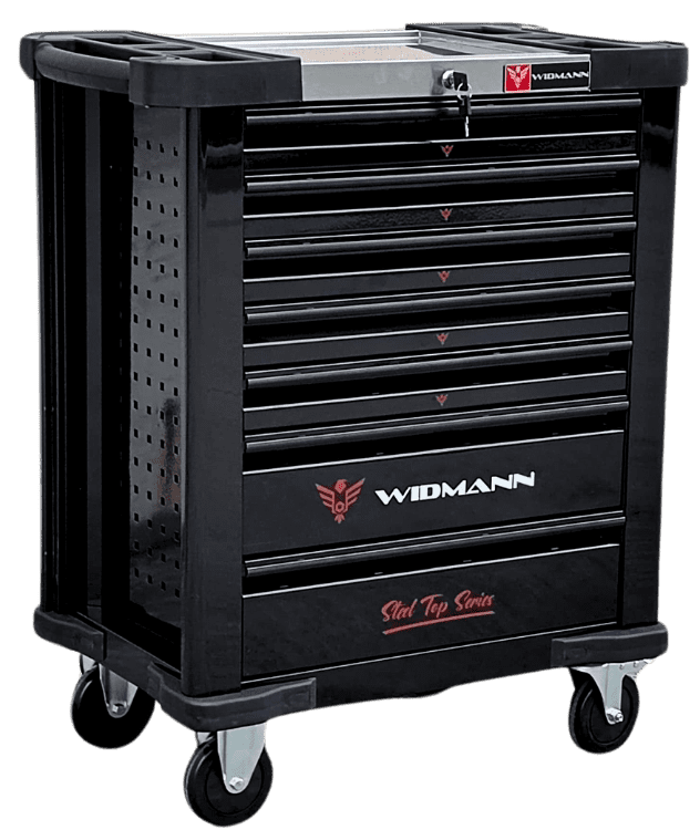 WIDMANN instrumentu ratiņi – 7 atvilktnes ar 6 komplektiem, 272 gab. WM-ST-6BK