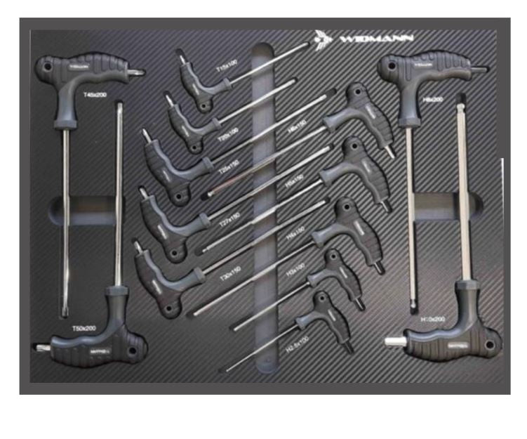 WIDMANN ULTRA TOOLS - instrumentu ratiņi ar 7 atvilktnēm un 7 pilniem 328 gab. TM8-BK