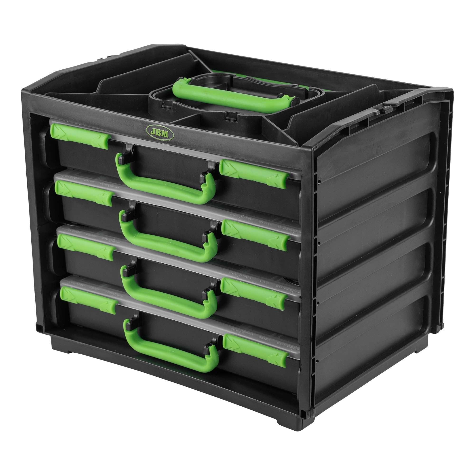 Plastmasas kaste ar 4 izņemamiem nodalījumiem 54969