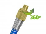 Pneimatiskā spirālveida šļūtene 13x18mm 1/2" 15m JBM 53634