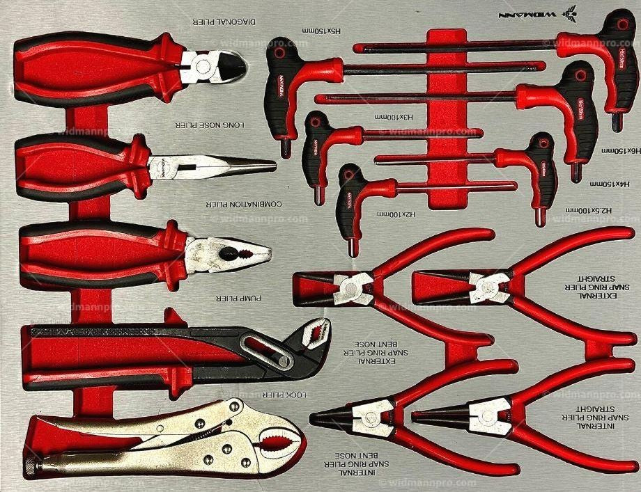 WIDMANN PRO - instrumentu ratiņi ar 7 atvilktnēm un 7 pilniem 241 gab. TP8-BK