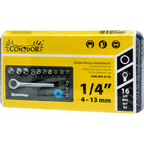 Instrumentu komplekts 1/4'' / 16 daļas
