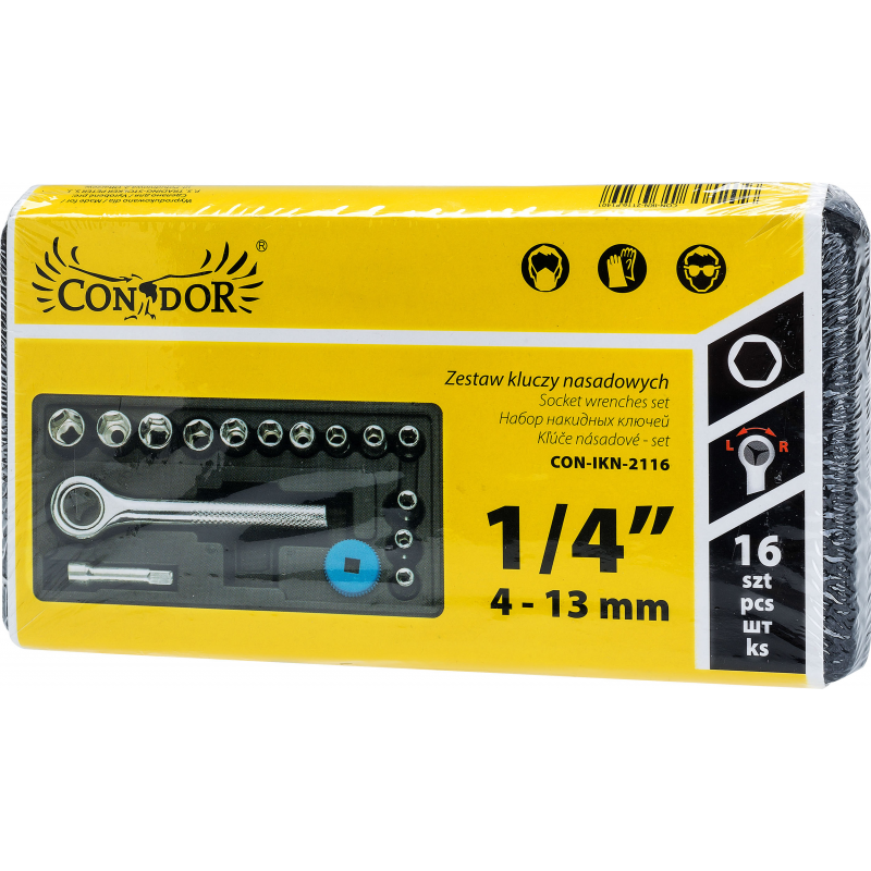 Instrumentu komplekts 1/4'' / 16 daļas