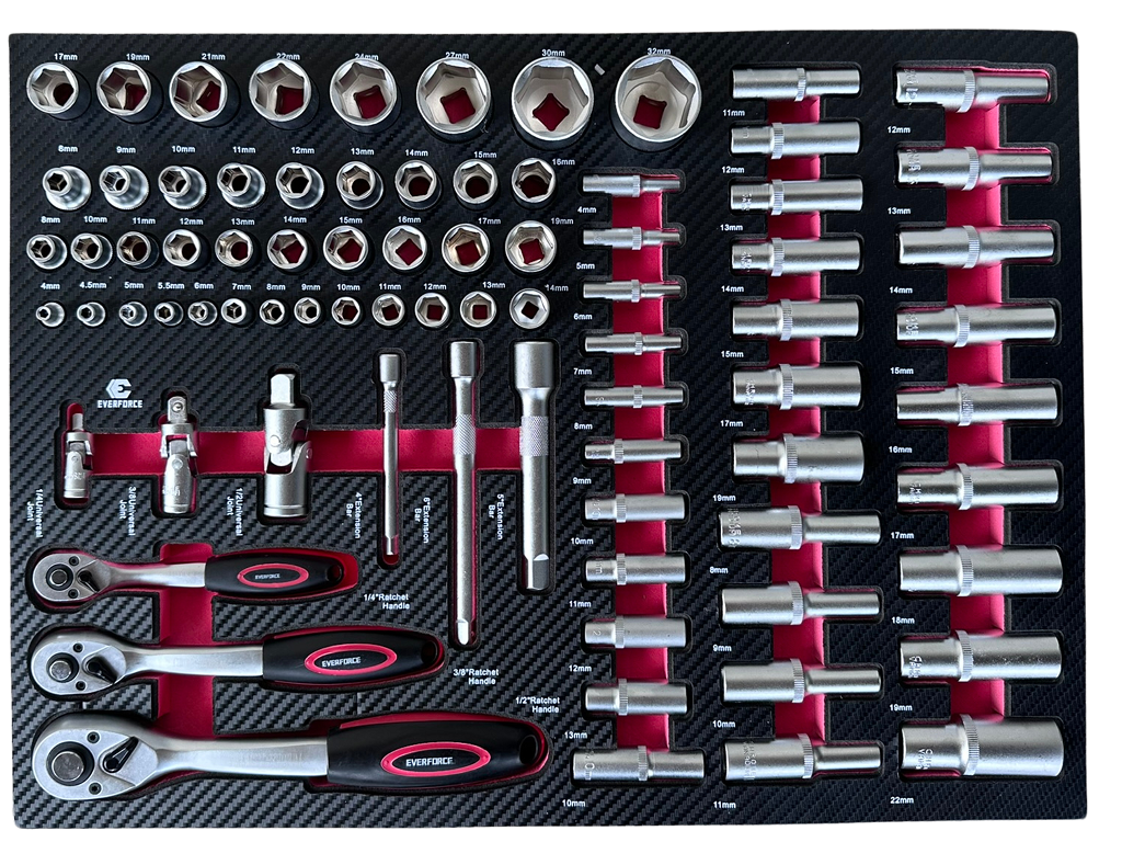 EVERFORCE INSTRUMENTU RATIŅI – 7 ATVILKNES AR 7 PILNĀM 266 GAB. INSTRUMENTIEM 04-1020