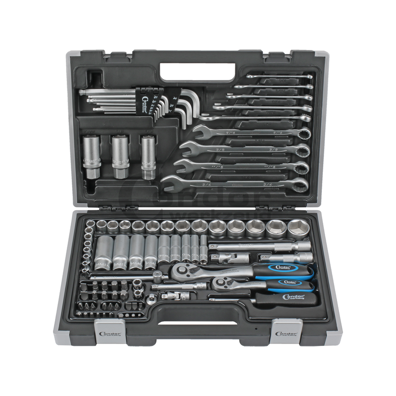 Collu instrumentu komplekts Profi 1/4+1/2 "Hex". 92 gabali