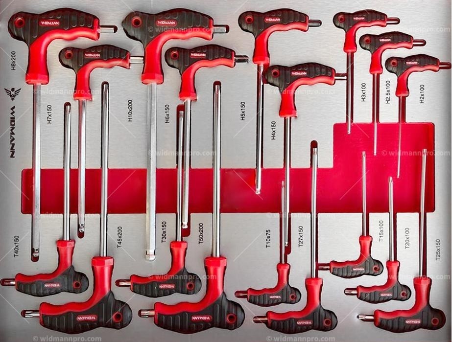 WIDMANN JUMBO PRO - instrumentu ratiņi ar 13 atvilktnēm un 11 pilniem 471 gab.