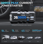 JumpSurge3000 akumulatora palaišanas starteris un ārējais akumulators