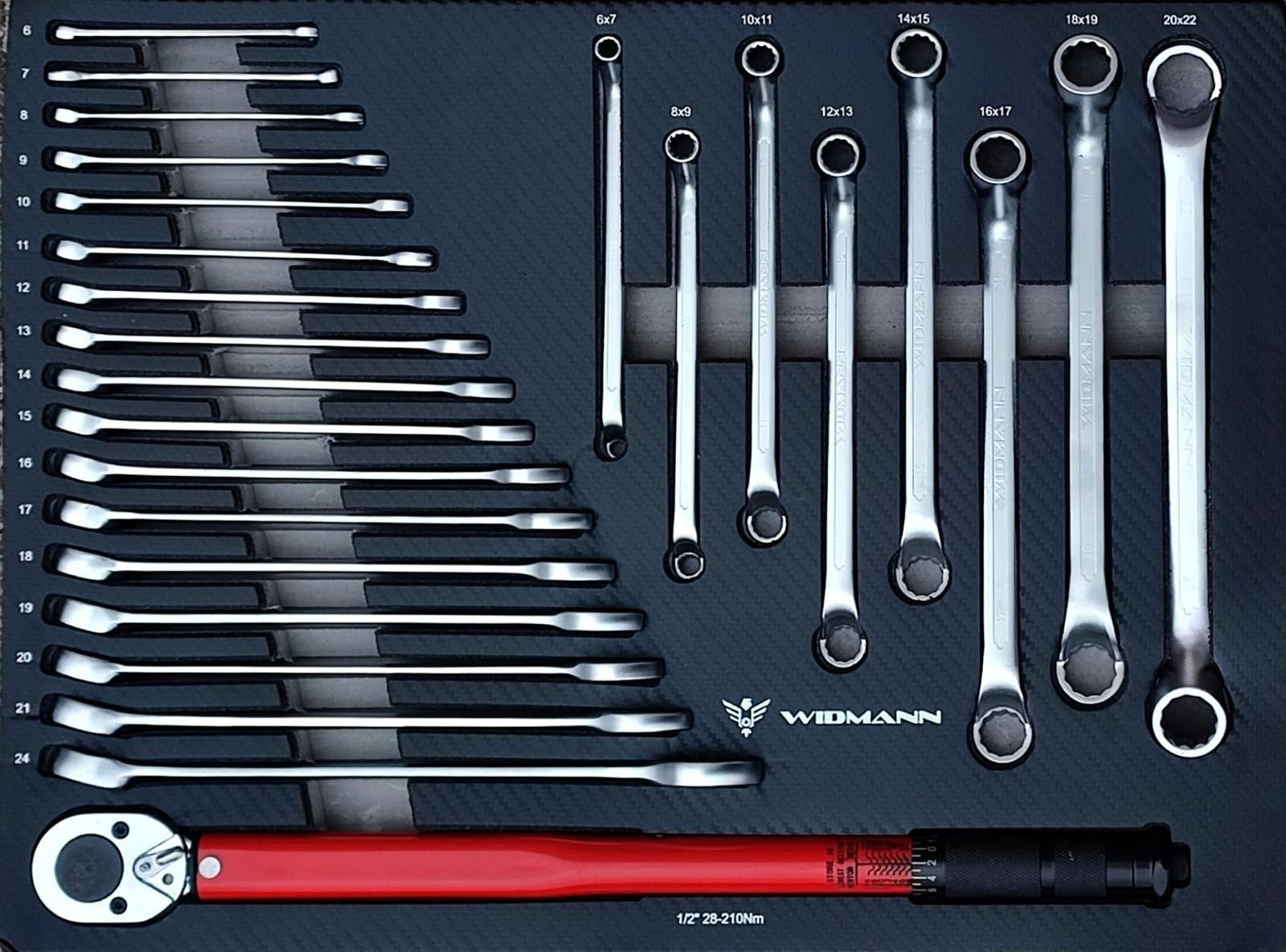 WIDMANN KOMPAKTI INSTRUMENTU RATIŅI – 7 ATVILKNES AR 6 PILNĪGIEM 263 GAB. WM-C2-6RE