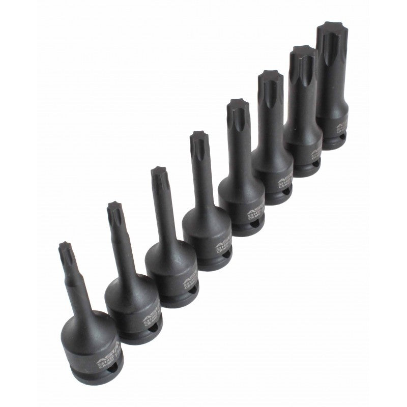 1/2 collu trieciena TORX uzgaļu komplekts, 8 gab. A-1MTORX8
