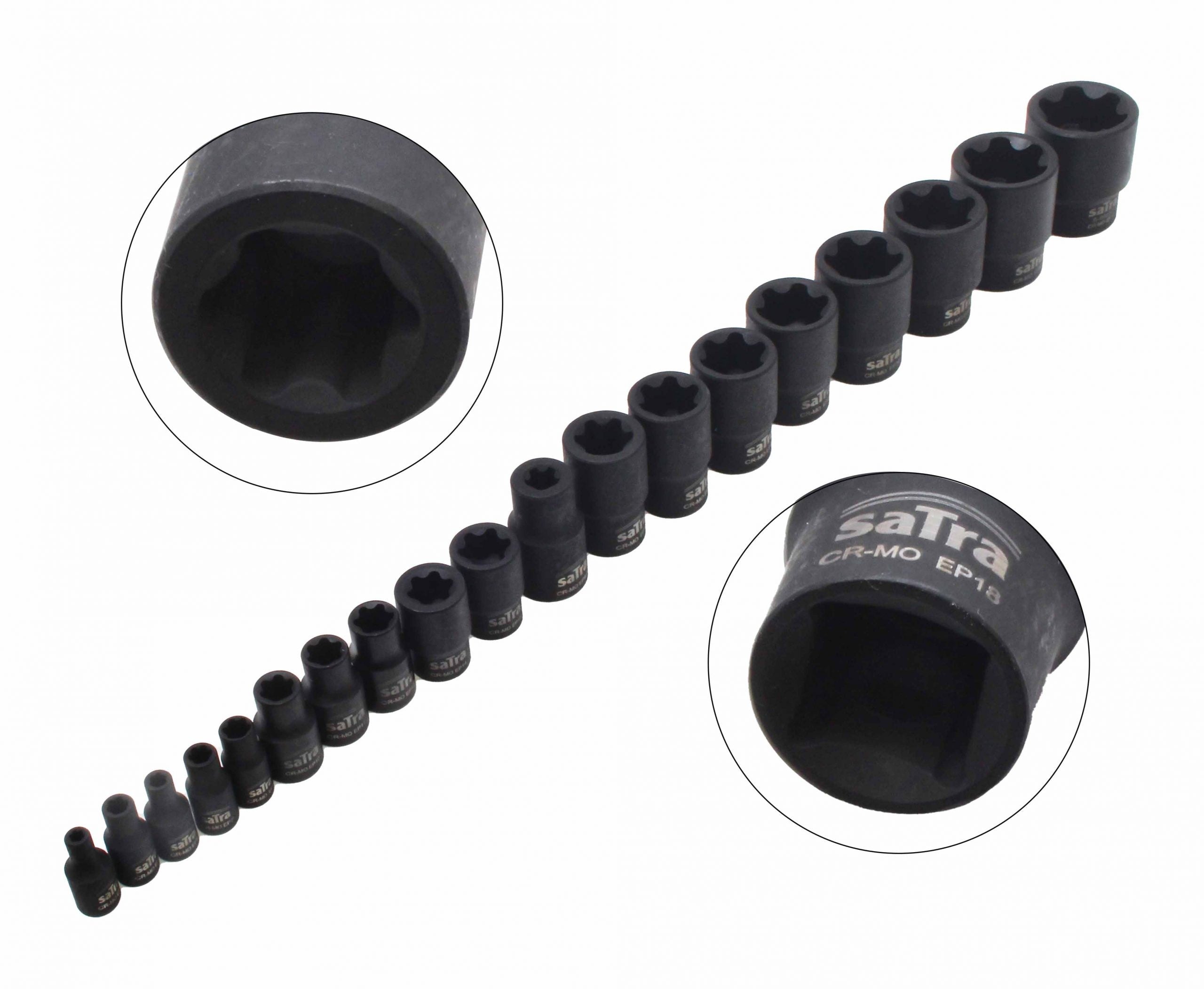 E-TORX Plus triecienu uzgaļu komplekts, 19 gab. S-90230
