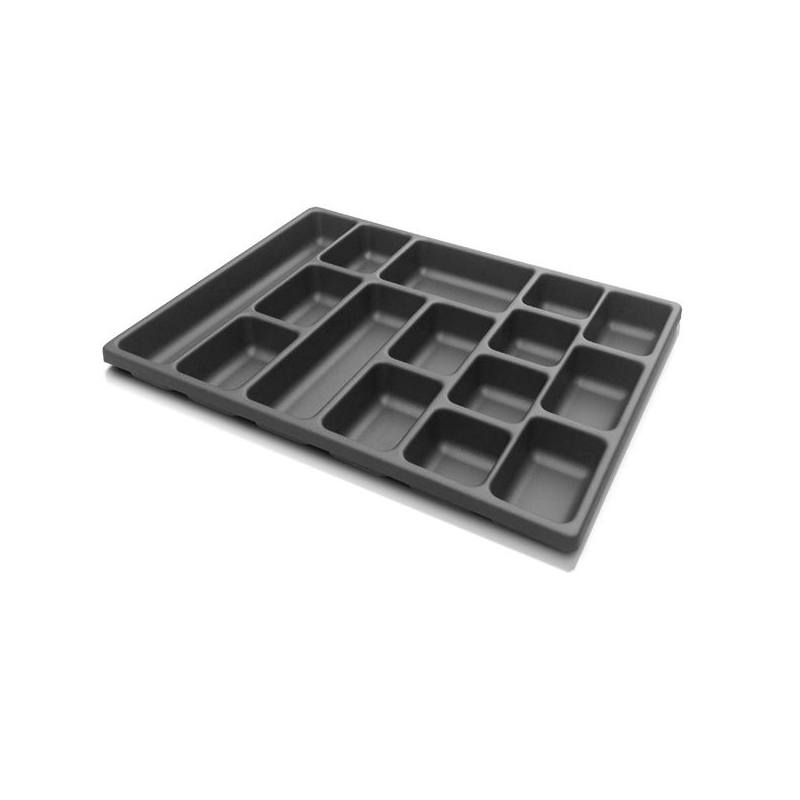 Plastmasas ratiņu kaste ar nodalījumiem (533x398x48mm)